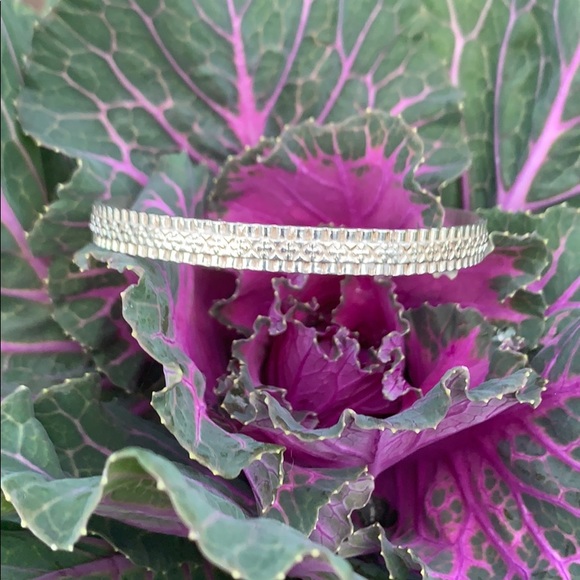 Vintage Sterling Silver Safran Bangle Bracelet - Picture 3 of 15